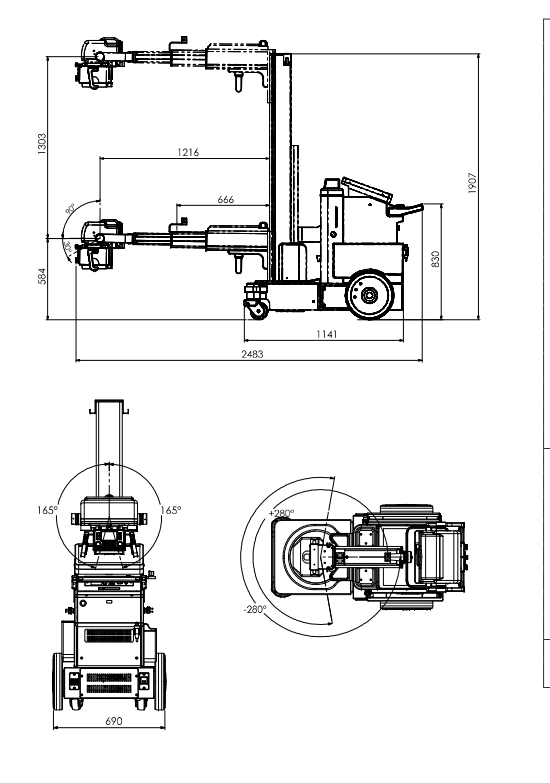 Dray-MX320 Pro Dimensions